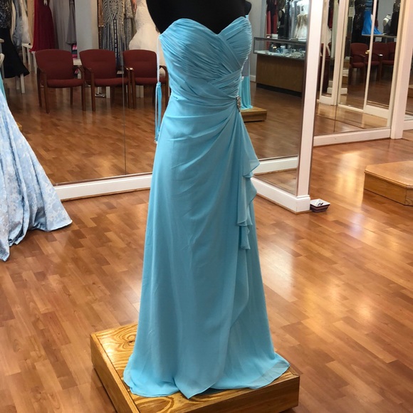 Pretty Maids Dresses & Skirts - Waterdance blue chiffon bridesmaid dress